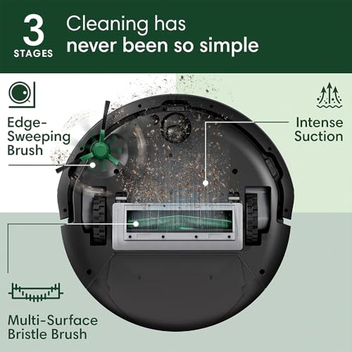 Roomba vacuum robot in use