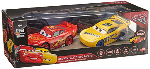 Dickie Toys 203087005 - "Cars 3 Twin Pack Turbo Racer Lightning McQueen + Cruz Ramirez", RC Fahrzeug Set, ferngesteuerte Autos, 1:24, 17cm – Bild 7