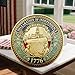 Declaration of Independence 250th Anniversary Commemorative Coin, July 4 1776–2026 Double-Sided Patriotic Collectible, Thomas Jefferson Liberty Token, American Independence Memorial Gift