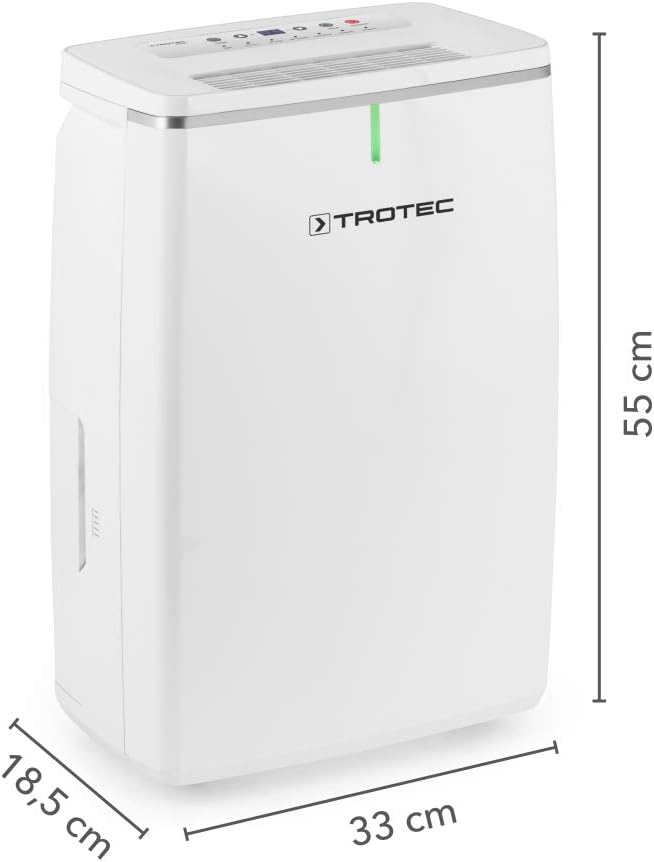 TROTEC TTK 72 E Dehumidifier with dimensions