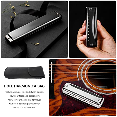 FOMIYES Étui en Cuir pour Harmonica PU Cuir Unique Harmonica De Rangement Portable 10 Trous Harmonica Pochette De… - Les Beatles, Paul McCartney, John Lennon, RIngo Starr, George Harrison FOMIYES Étui en Cuir pour Harmonica PU Cuir Unique Harmonica De Rangement Portable 10 Trous Harmonica Pochette De… – Image 5