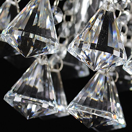 HomeLava Mini Lampes de plafond plafonnier chromé cristal K9 40W cristal Forme de cristal pour l’entrée salon chambre à coucher