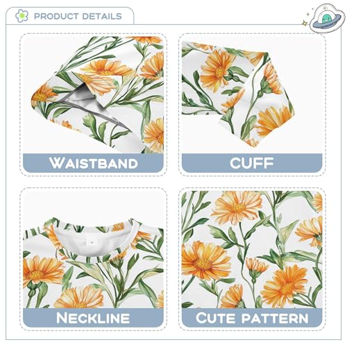 JUNZAN Beauty Calendula White Kids Boys Hooded Sweatshirt Fleece Tops Clothing Shirts Camping 4T3