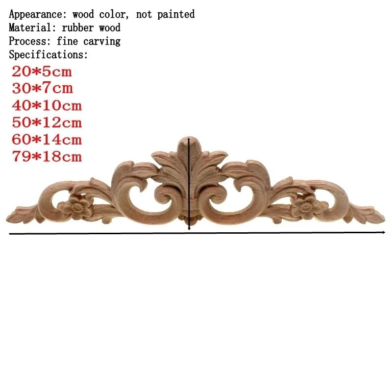 Molduras decorativas talladas apliques de esquina de madera vintage 3