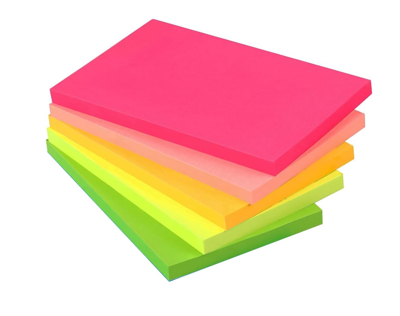 Rosy.Moment Sticky Notes, 5 Colour Paper, Multicolour Sticky Notes 76x102mm (Pack of 400 Sheets)