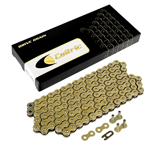 Caltric Golden 530-Pitch 120-Links Non-Oring Drive Chain Compatible With Atv | Utv | Quad | Side X Side | Motorcycle | Dirtbike | With Rivet And Clip On Master Links #TOP28