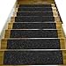 14 Pack-(8"x 30"), Non-Slip Stair Treads Carpet Indoor, Anti Slip Stair Mats, Skid Resistant Rubber Backing for Child Proofing/Pet Safety/Elderly Safety, Dark Gray