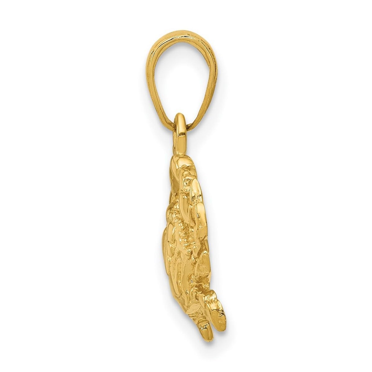 14 ct Gold Blau Krabbe Anhänger – Maßnahmen 20 x 18.8 mm