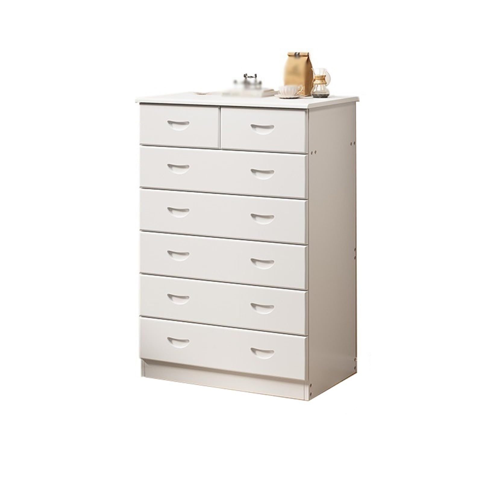 Dh2yjnbf3 Bedroom Minimalist Wooden Storage Cabinet With 7 Drawers Chest Of For Living Room, Closet Dresser Storage Organizer(White)