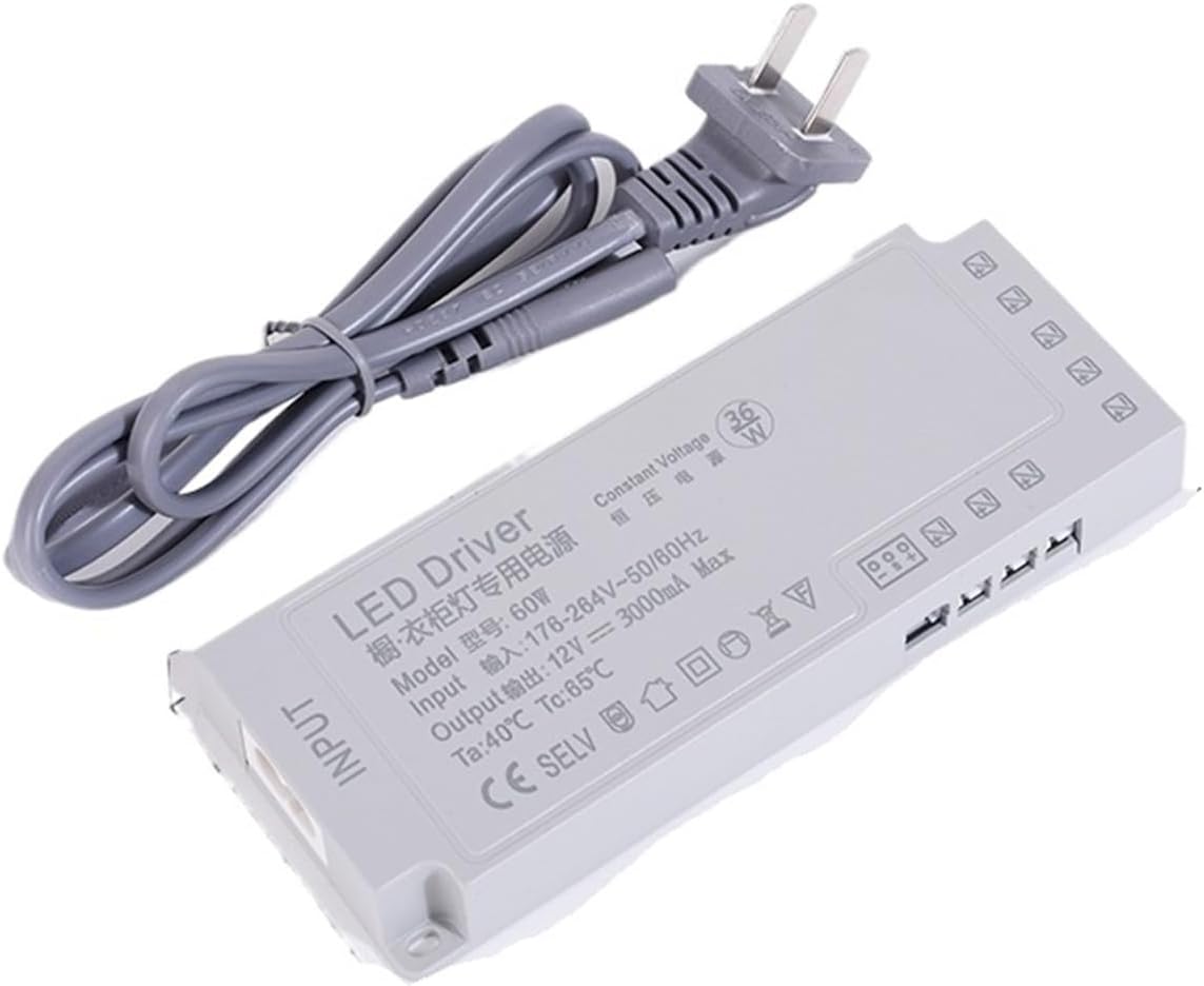 LED Ultra-Thin Wardrobe Light Dedicated Power Switch 12V/24V Wine Cabinet Light Induction Port Transformer Driver(Sub Control-Touch)