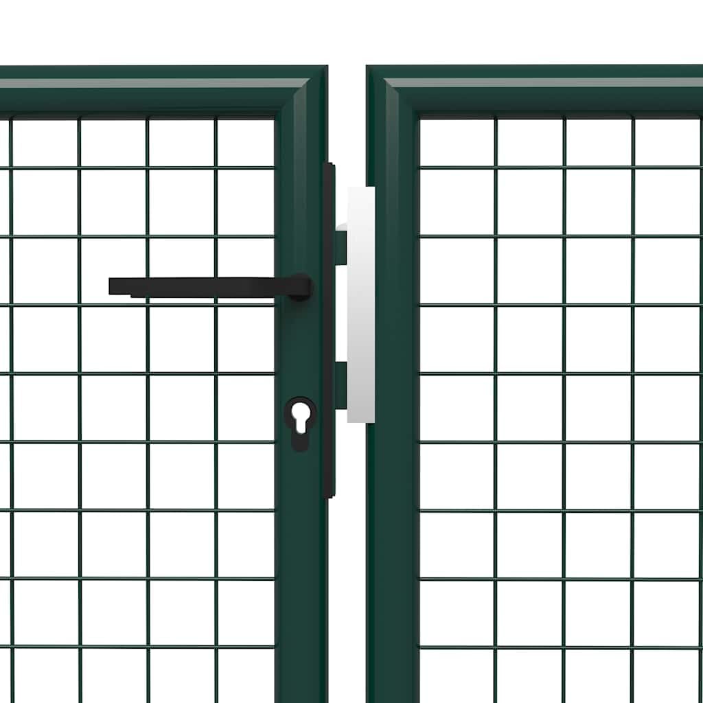 vidaXL Puerta de jardín de Acero 400 x 200 cm Verde