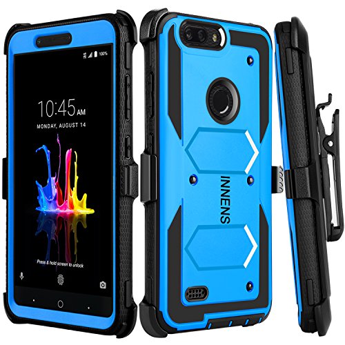 Innens Compatible with ZTE Blade Z Max/for ZTE Sequoia/ZTE ZMax Pro 2 / ZTE Z982 Case, Hybrid Heavy Duty Anti-Scratch Shockproof Case Cover with Kickstand Belt Clip