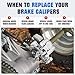 Magorfas Rear Brake Calipers & Pads Fit for Polaris Hawkeye 2x4 2007-2011, Predator 500 2003-2007, Outlaw 450 500 525 2006-2010, Sportsman 300 400 HO 08-10 for 1911539 1911169 1910689 ATV Brakes - 1 P