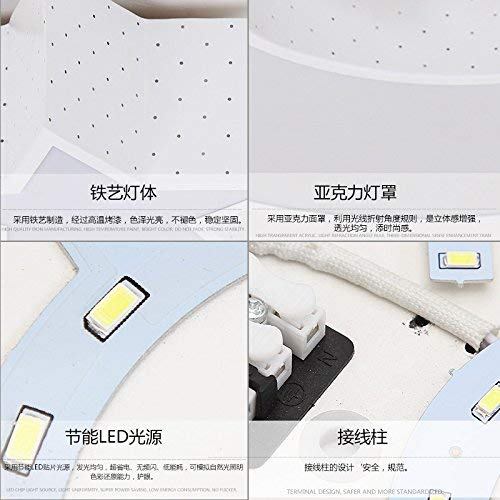 Plafonnier LED moderne en fer blanc 56cm au design étoilé épuré - 4