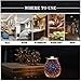 COKI Electric Candle Warmer, Glass Tart Burner with 3D Effect Night Light, Wax Melt Warmer for Home Office Bedroom, Aroma Decorative Lamp for Gifts & Decor (Fireworks)