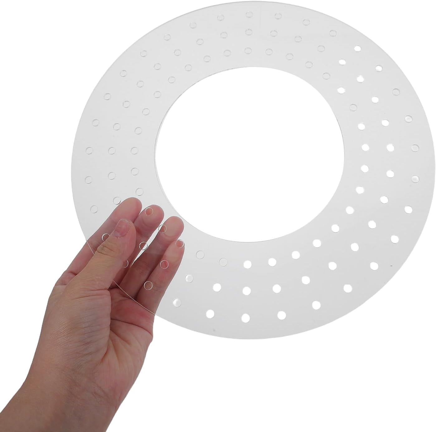 2pcs Acrylic Round Wreath Boards with Holes for Craft Projects