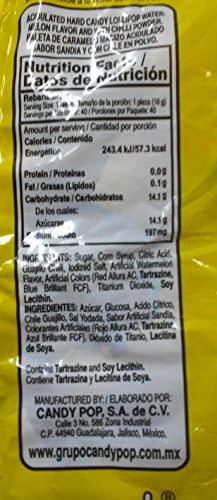 Dulces Vero Vero Rebanadita Paletas Sabor Fresa Con Chile Mexican Hard Candy Chili Pops, 1.5 Pounds, 40 Pc #TOP3