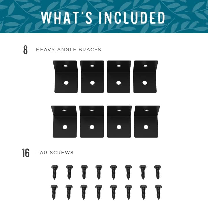 Miniatura 4 de National Hardware N900-011, soportes de esquina elevados para cama de jardín, soportes de esquina de metal y tornillos para jardinera de madera,