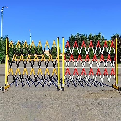 Barrière de circulation à 2 roues extensible rouge pour zone piétonne
