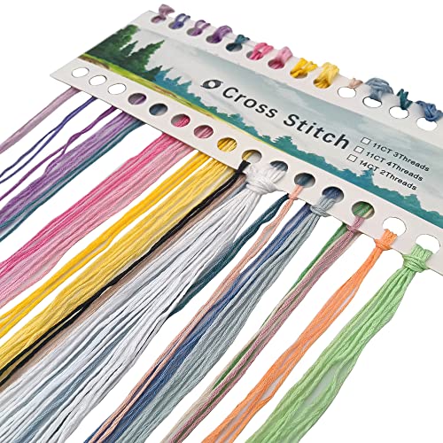 Image of Howie's Needlepoint Cross Stitch Kits, 14CT Pre-Printed Pattern Needlepoint Kits, Full Range of Stamped Starter Kits (Rainbow Unicorn, 11.8 x 15 Inch)