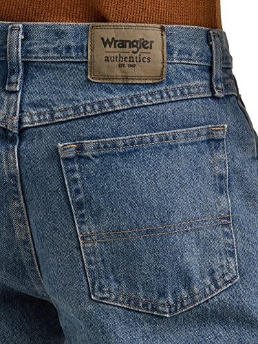 Image of Wrangler Men's Loose Fit Cotton Jeans (Grey, Vintage Stonewash)
