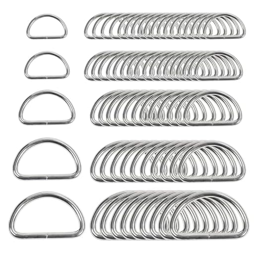 Karabiner – Haken mit Drehgelenk für Hundehalsband im 4er Set, legierter Stahl – Karabiner 68mm Länge, Verwendung mit Paracord 550 Hundeleine, Karabiner mit Drehkopf - Marke Ganzoo 7 Belle Vous D Ringe Silber Metall Ring (120 Stk) – Verschiedene D Ringe Vernickelt Halbringe - Nicht Geschweißt Paracord Verschluss Ring für Hundeleine, Halsband, Karabiner, Gurt, Rucksack, DIY Zubehör