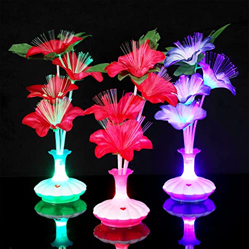 Lampe LED à fibre optique pour mariage et fête hawaïenne