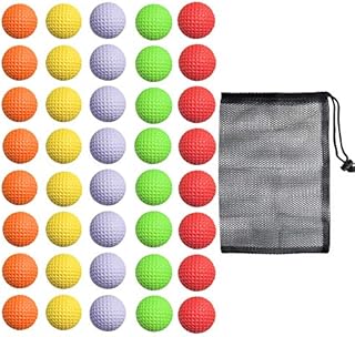 Bac-kitchen 40 Pack Foam Golf Practice Balls - Realistic Feel and Limited Flight Training Balls for Indoor or Outdoor