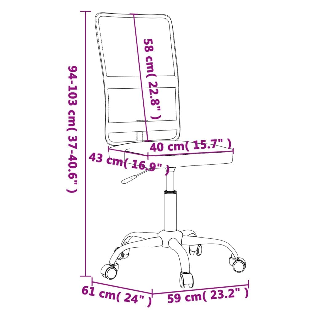 Chaise de bureau réglable en hauteur - Chaise pivotante en maille blanche avec dos en maille respirante - Charge maximale : 110 kg - Confortable pour le bureau à domicile et les jeux
