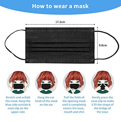 Rousig Mascherine Nere Monouso 50 pezzi