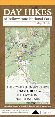Day Hikes of Yellowstone National Park Map Guide
