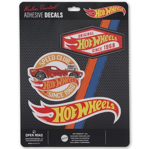 Hot Wheels Speed Club Adhesive Vinyl Decal Pack
