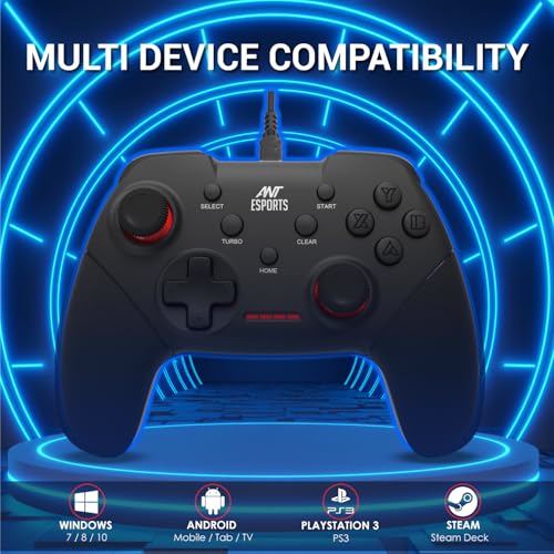 Image of Ant Esports GP100 Controller Joysticks for PC (Windows 7 /8 /8.1 /10) / PS3 / Andriod /Steam Gaming Wired Gamepad