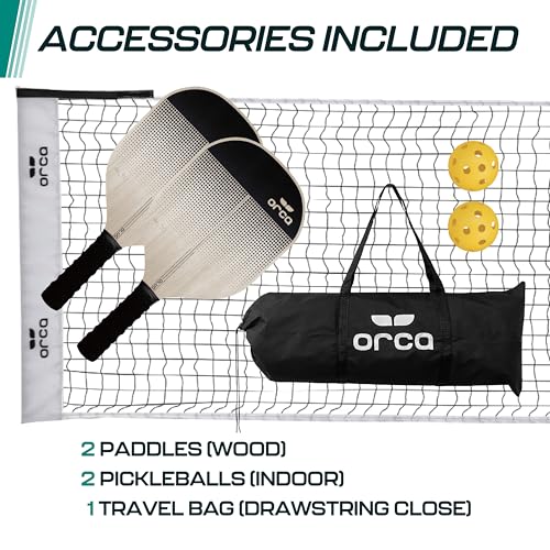 Image of Orca Pickleball Nets Multiple Styles, Full Court and Half Court Sets, Perfect for Indoor and Outdoor Pickleball Games