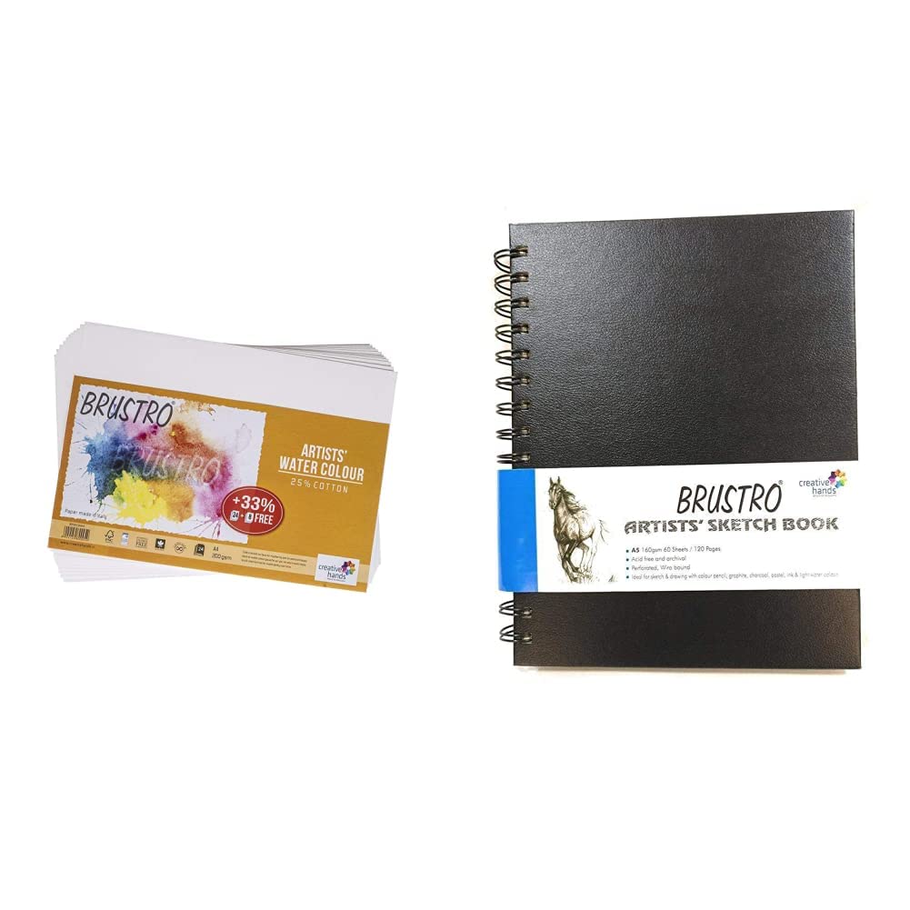 Brustro Artists Watercolour Paper, Cold Pressed & Brustro Artists Wiro Bound Sketch Book (B0BPXC7QKZ) Amazon Price History, Amazon Price Tracker