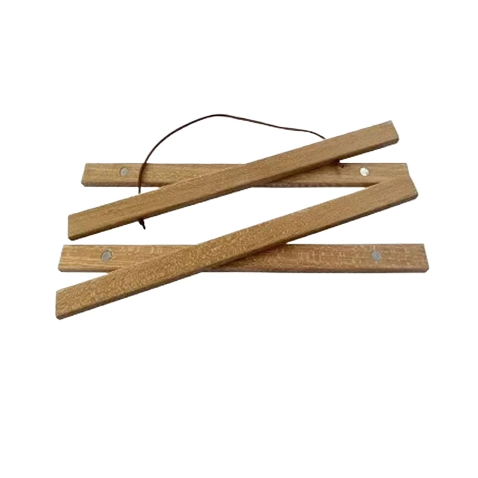 4pcs / 1 Set Poster Frame Hanger Wooden Hanging Picture Easel Stand Teak Pine Photo Scroll Wall Art Decoration For Posters Photos(Brown)