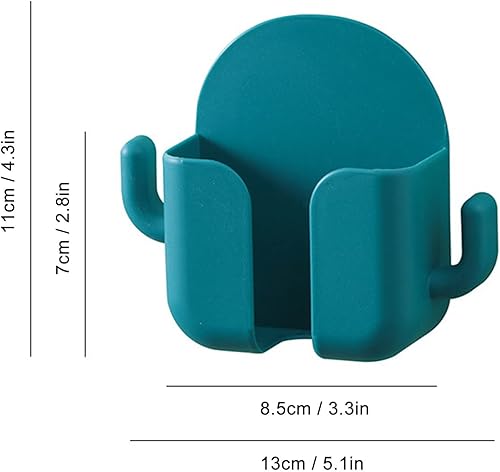 Miniatura 9 de CHICIRIS Soporte de teléfono para montaje en pared, soporte autoadhesivo para teléfono de pared, soporte organizador de teléfono de carga con