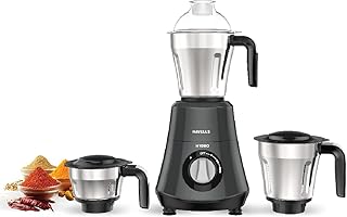 Havells Hydro 750 Watts Mixer Grinder With 3 Wider Mouth Stainless Steel Jar, Hands Free Operation
