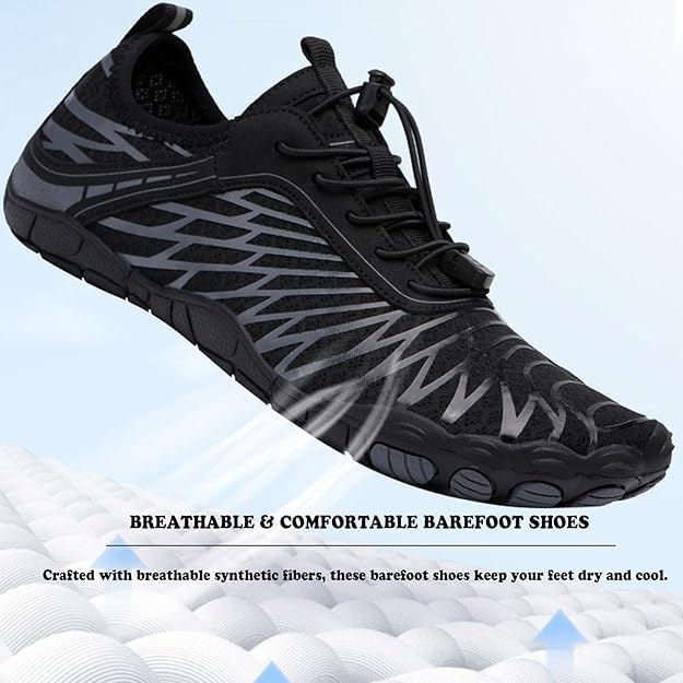 Grounded Footwear, Grounded Footwear Barefoot Shoes, Grounded Footwear for Men Barefoot, Comfortable Lightweight Non-Slip Barefoot Shoes (Grey,15 Women/13 Men)4