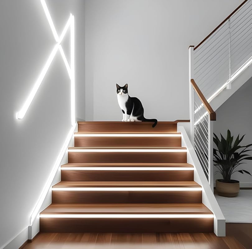 Image of 16.4 Feet LED Neon Strip Light | 12V Adapter, Waterproof IP65, Silicone Flexible Rope Light for Home Wall Decor & Gaming Room| Led Strip Lights | Neon Lights 5 Meter | (White)