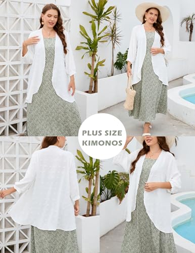 Image of Yekaty Kimonos for Women Lightweight Summer Cardigan Loose Beach Cover Up
