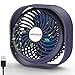 USB-Tischventilator, Kleiner Tischventilator mit Starkem Luftstrom, 3 Geschwindigkeiten, 360°-Drehung, leise, tragbarer Mini-Ventilator für Büro, Tisch, Zuhause, Zelt, Reisen und Schlafzimmer