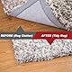 Quadratischer Teppich Aufkleber Teppichgreifer Antirutschmatte Waschbarer Anti Rutsch Anti Curling rutschfeste Greifer Rutschmatte Teppich（10 x 10cm, 4 Pack