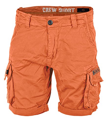 Alpha Ind. - Pantalón corto - cargo - Básico - para hombre flame orange 34