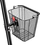 CXWXC Scooter‑Korb mit Griff – Schnell Abnehmbarer Frontkorb für E‑Scooter – Fahrradkorb mit Fester Halterung, passend für Klappräder, Tret- und Knie‑Scooter