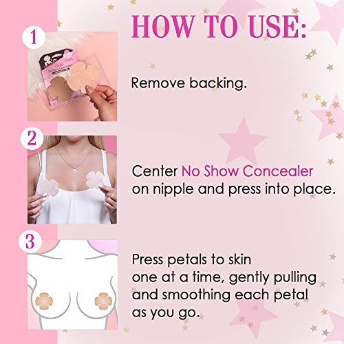 Hollywood Fashion Secrets Disposable, Hypoallergenic Ultra Thin, Self Adhesive, No-Show Nipple Concealers, 1-Pack #TOP3