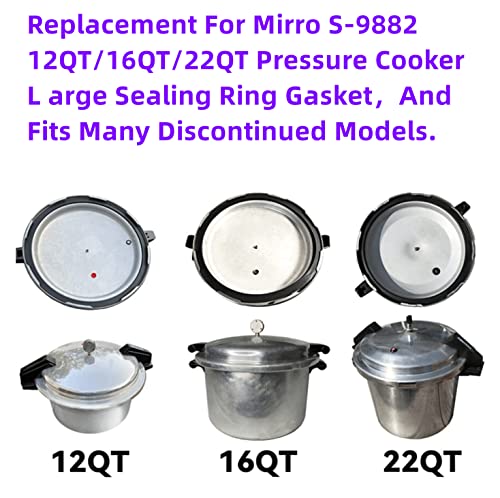 S-9882 Pressure Canner Gasket Replacement Mirro Pressure Canner 12Qt/22Qt Pressure Cooker Large Gasket Fits Many Discontinued Models With-11-35 Etc Such As Model # M-0512-11Mirro Pressure Canner #TOP3