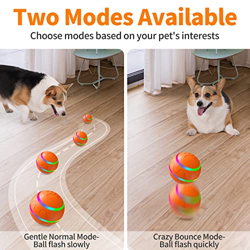 Fuliuyu Interactive Dog Toys For Boredom And Stimulating With Remote Control Led Lights, Automatic Self Moving Active Rolling Ball For Puppy Small Medium Large Dogs - Usb Rechargeable #TOP2