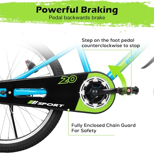 image for WEIZE Kids Bikes,20 Inch Boy's Bike for Kids,BMX Style Bicycle for Boy