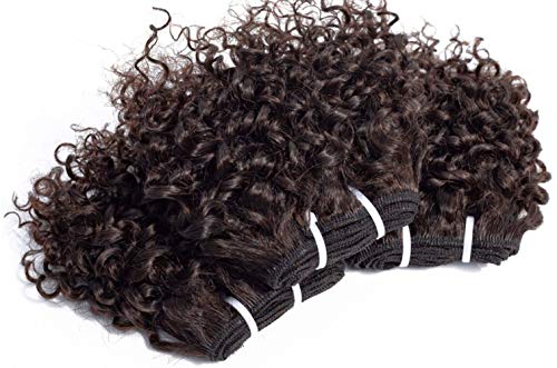 Chisu KC6I3PC-B Peruvian Virgin Hair Short Kinky Curly Human Hair Weave Bundles 119 Grams thumb #2